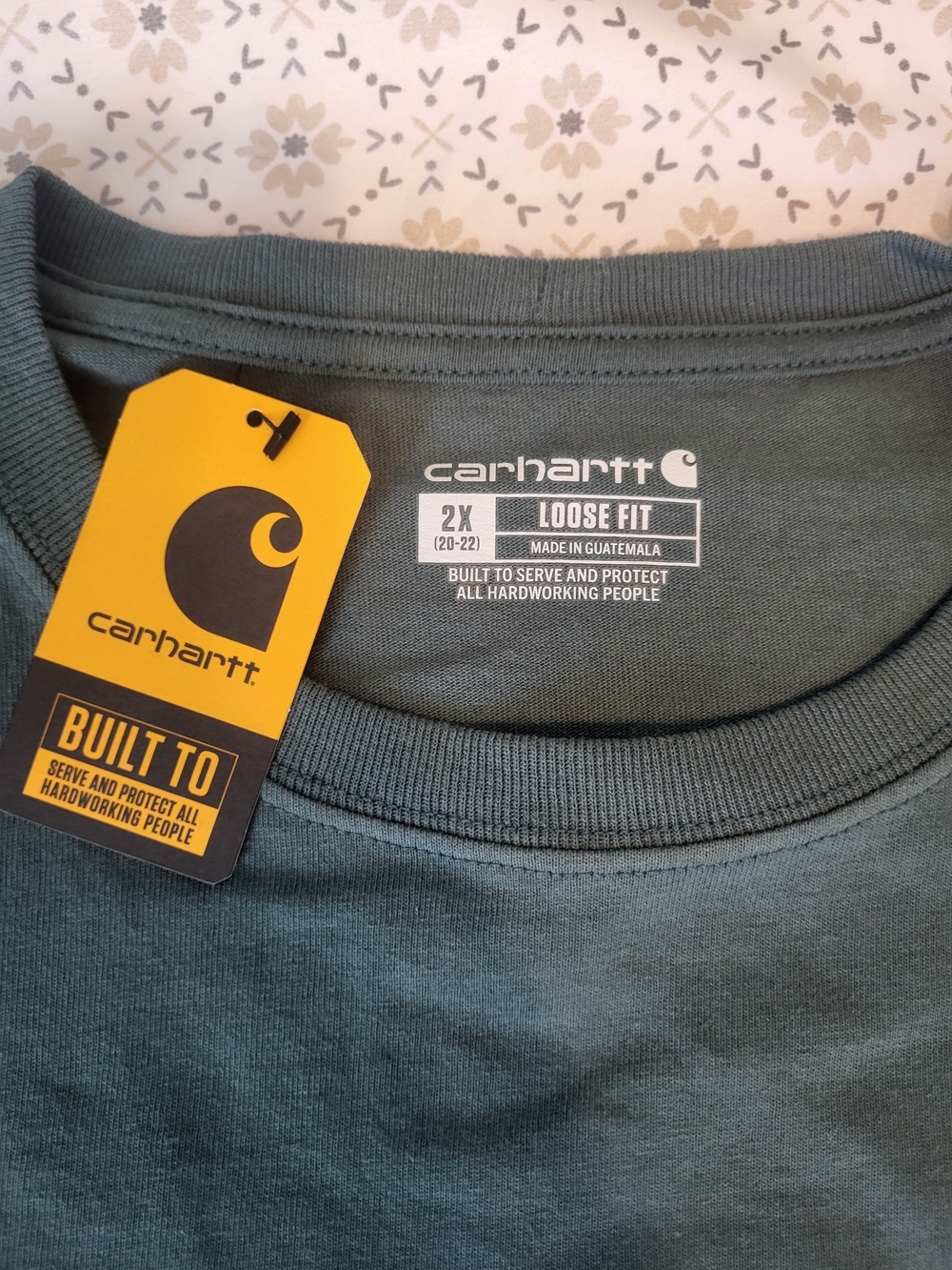 Carhartt Womens Long-Sleeve Crewneck Shirt - Green - Picture 2 of 4